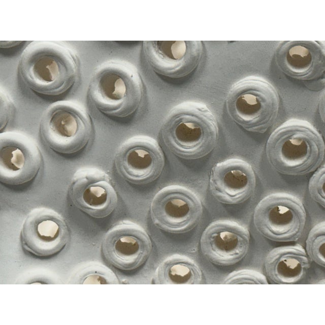 White Anthem White Textured Ceramic Sculptural Vase For Sale - Image 8 of 12