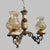 Vintage Glass and Metal Chandelier with Ceramic For Sale - Image 12 of 12