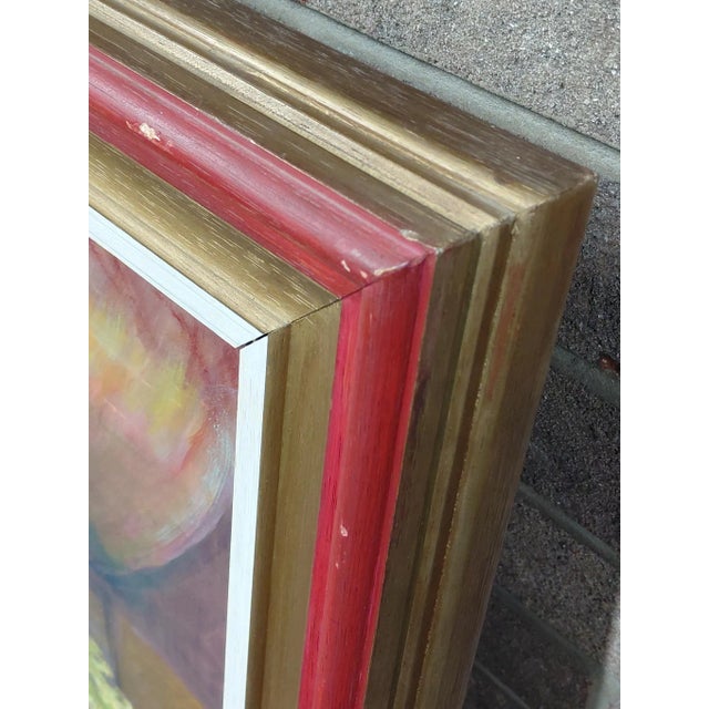 Red Framed Signed "Flamenco Dancers" Painting on Canvas by Teresa Perea For Sale - Image 8 of 10