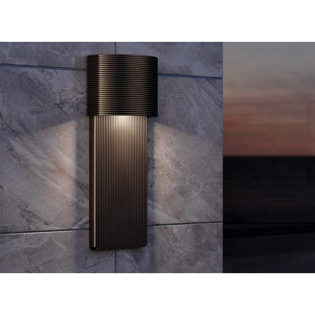 Mid-Century Modern Tempe 1 Light 17 Inch Soft Black Outdoor Wall Sconce For Sale - Image 3 of 3