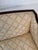 Eggshell Vintage French-Style Upholstered Settee – Carved Mahogany Frame For Sale - Image 8 of 10