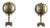 Vintage Brass Table Lamps, 1950s, Set of 2 For Sale