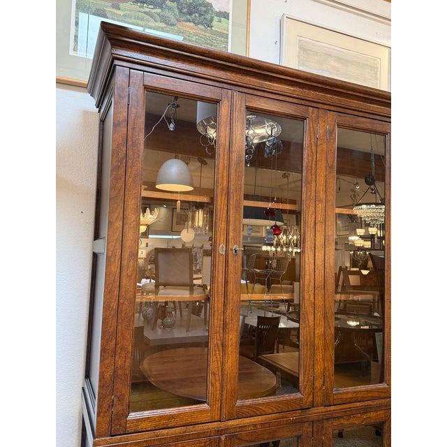 Crate & Barrel Glass Display Shelving Cabinet For Sale - Image 10 of 13