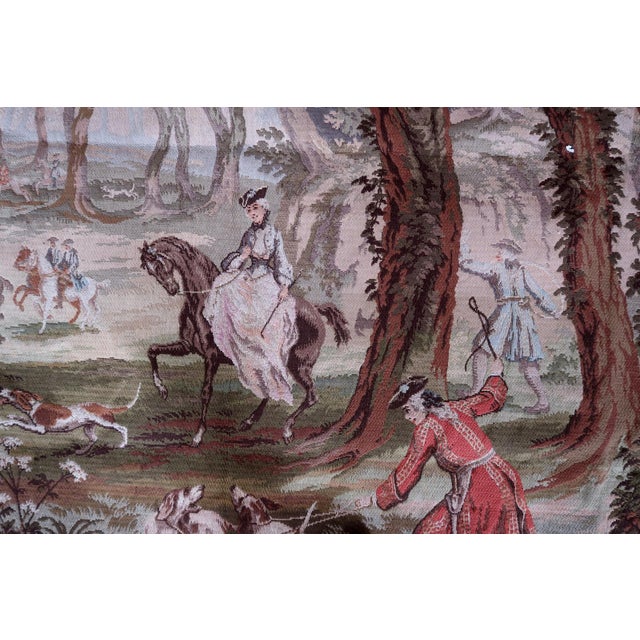 1950s, Mid-Century German Tapestry Wall Hanging 6.11' X 5.1' For Sale - Image 13 of 17