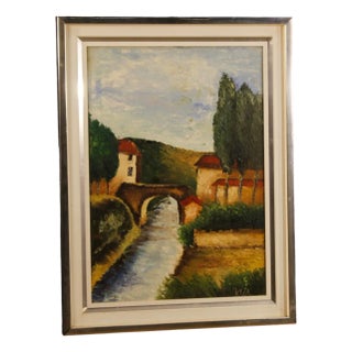 Italian Artist, Landscape, 1970, Oil on Canvas, Framed For Sale