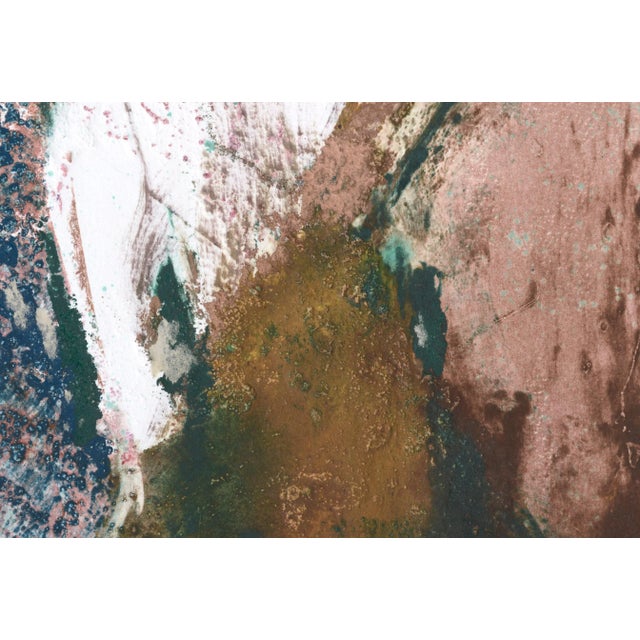 David Stephens Tan and Magenta Abstract Textured Monotype Circa 1990s For Sale In Monterey, CA - Image 6 of 9