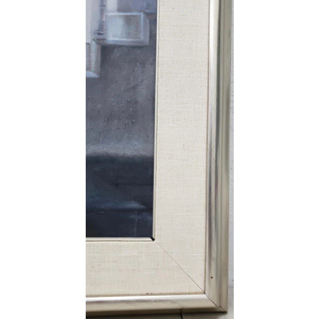 Realism "Arrangement in Blue" Original Oil Painting by Joseph C.1989 For Sale - Image 3 of 9