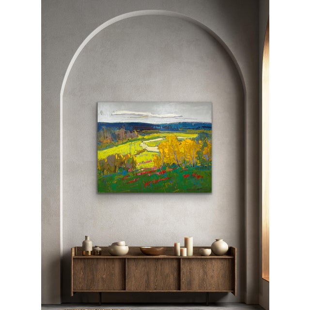 Contemporary Impressionistic Landscape Original Oil Painting For Sale - Image 3 of 12