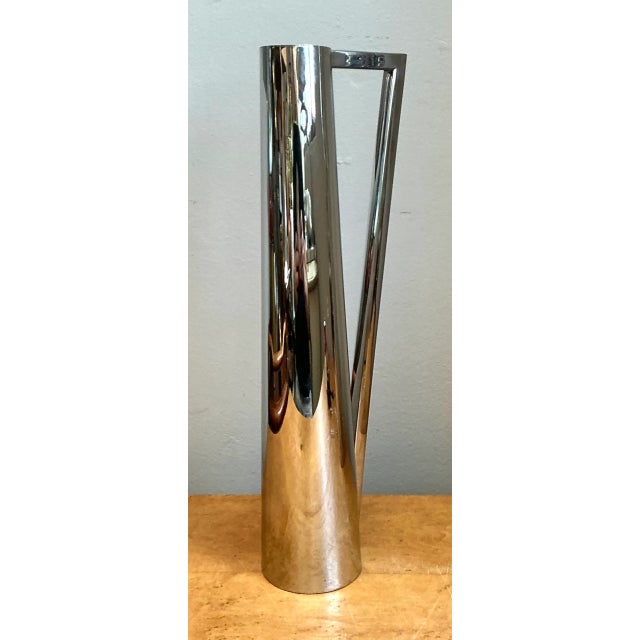 Late 20th Century Vintage Modernist Metal Tall Pitcher For Sale - Image 5 of 14