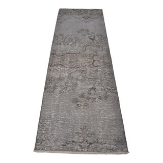 1960s Grey Oushak Turkish Carpet For Sale
