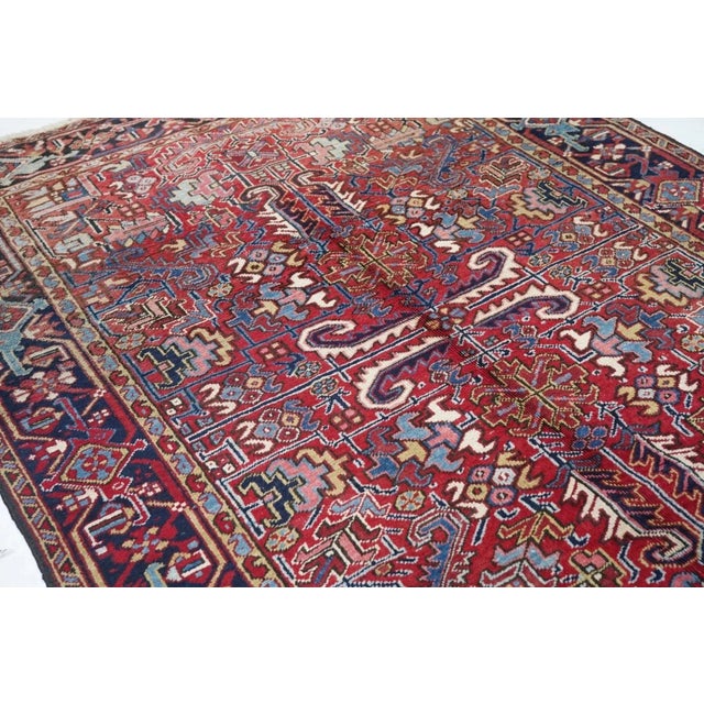 Textile Vintage Heriz Rug 6'5'' x 8'3'' For Sale - Image 7 of 11