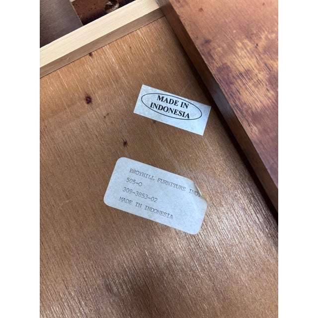 Brown Broyhill Single Drawer Wood End Table For Sale - Image 8 of 8