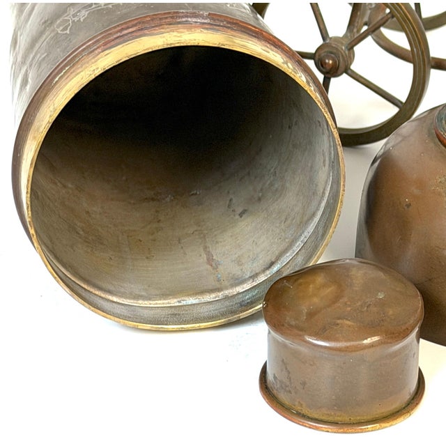 Italian Interwar Industrial Copper Cocktail Shaker with Wheeled Caddy, 1925-35 For Sale - Image 16 of 18