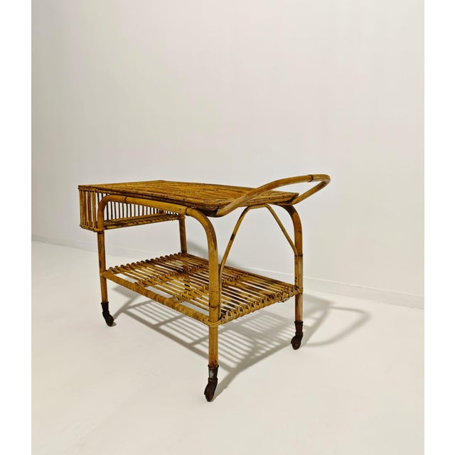 1970s Bamboo Bar Trolley, 1970s For Sale - Image 5 of 10
