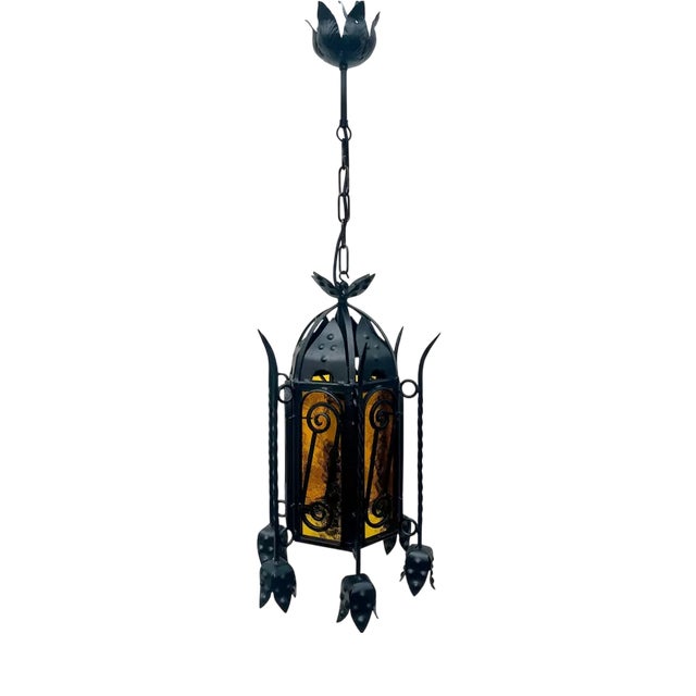 Arts & Crafts Hand-Crafted Pendant Lamp, 1930s For Sale