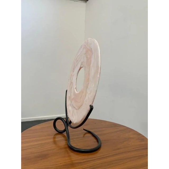 Sculpture with Wrought Iron Filiform Base from La Murrina For Sale - Image 4 of 16