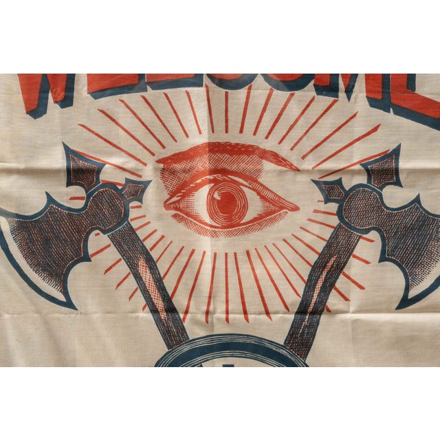 American Erly 20th Century Framed I. O. O. F. (Odd Fellows) Banner For Sale - Image 3 of 5