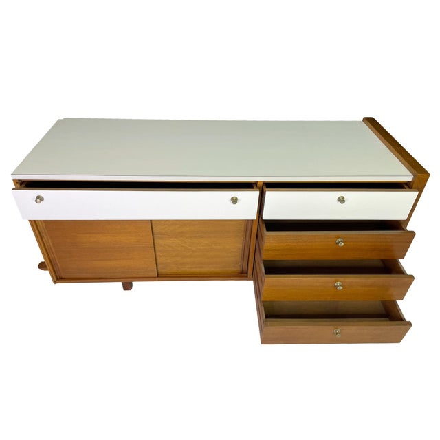 Brown Saltman Walnut Modular Wall Unit Attributed to Martin Borenstein, 1960s For Sale - Image 10 of 18