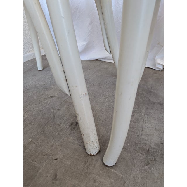 Vintage Dining Chairs in White Wood with Cane Seats, 1970s, Set of 6 For Sale - Image 12 of 18