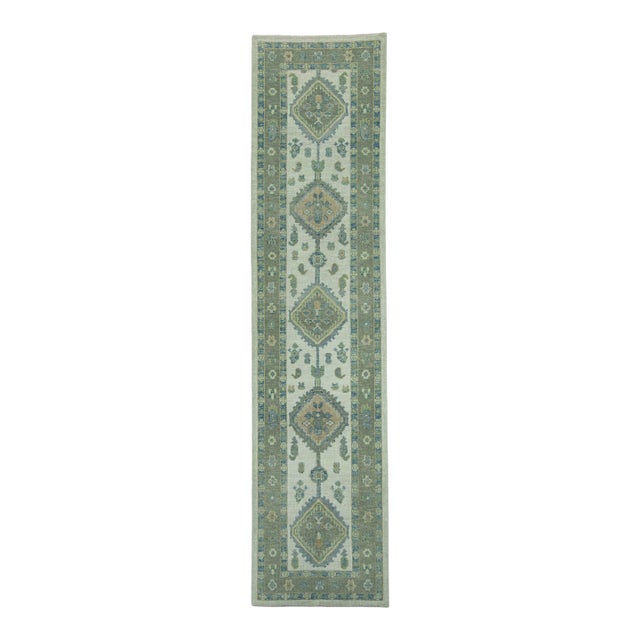 Turkish Oushak Rug 2'10" x 11'9" #19159 For Sale