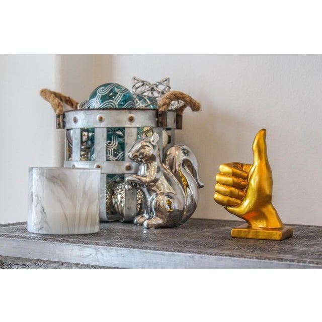 2010s Gold Thumbs Up Hand Symbol Sculpture For Sale - Image 5 of 6