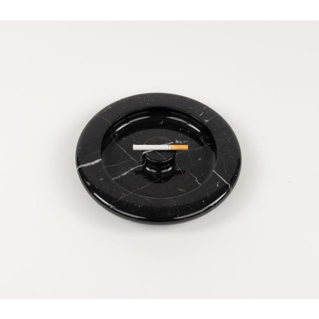 Black Marble Ashtray attributed to Angelo Mangiarotti, Italy, 1970s For Sale - Image 12 of 18