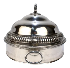 Large Antique Sheffield Silver Plate Divided Serving Tureen & Dome Cover