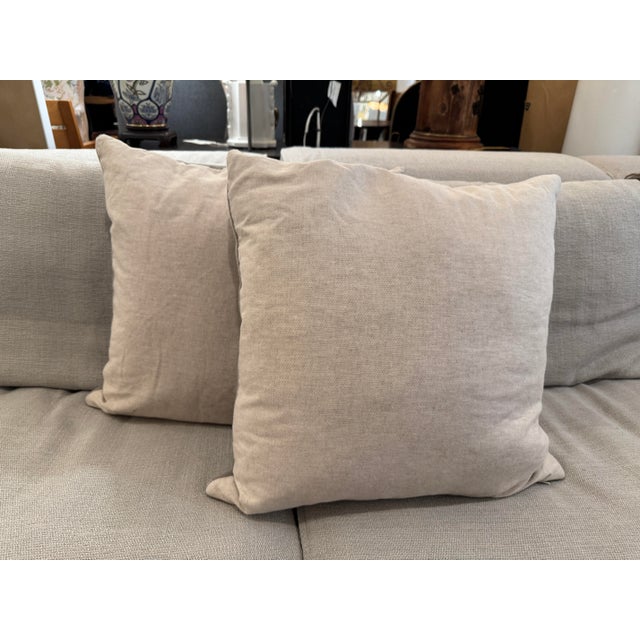 Eastern Accents Taupe Throw Pillows, Pair For Sale - Image 11 of 12