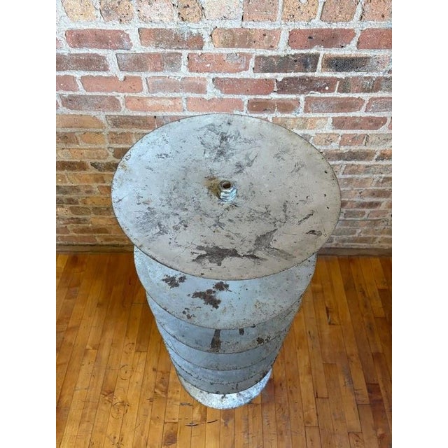 Antique Industrial Salvaged Steel Rotating Organizer For Sale - Image 11 of 14