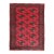 Late 20th Century Handwoven Turkmen Rug With Geometric Borders and Red Field -3' 2'' X 4' 7'' For Sale