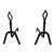 1950s Modernist Wrought Iron Andirons - a Pair For Sale