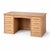 A solid and practical vintage twin pedestal desk crafted from a combination of pine and oak. Featuring eight spacious...