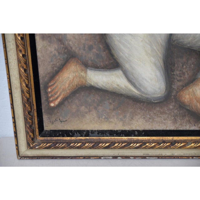 Paint Jesus Ortiz Tajonar (1919-1990) Boy W/Papier-Mâché Animal Warrior Mask C.1950s For Sale - Image 7 of 8