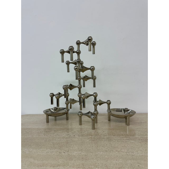 Candleholders by Fritz Nagel & Ceasar Stoffi for BMF, 1960s, Set of 13 For Sale - Image 4 of 18