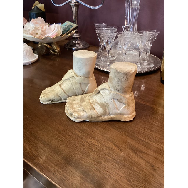 Sculpture Materials Antique Style French Plaster Sculptor’s Study - Sandler Feet Fragment For Sale - Image 7 of 10