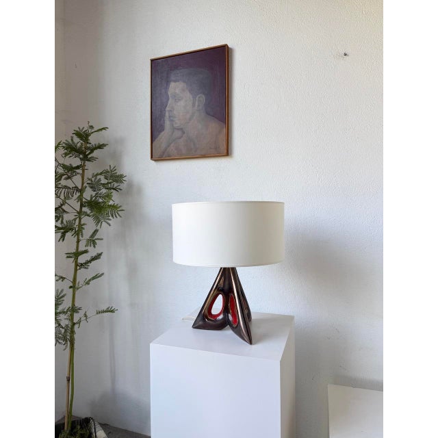 Free-Form Ceramic Table Lamp, 1950s For Sale - Image 4 of 18