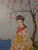 Vintage Framed Japanese Geisha Needlepoint Art Piece