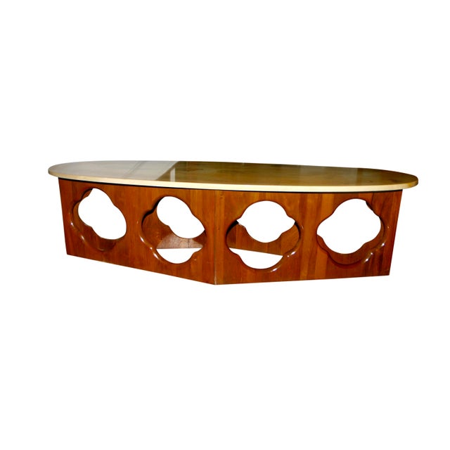 Mid Century Modern Oval Marble Top Coffee Table | Chairish