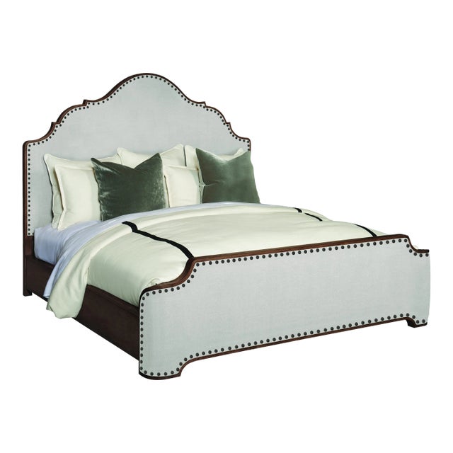 Casa Bella Upholstered King Size Bed - Sierra Finish For Sale