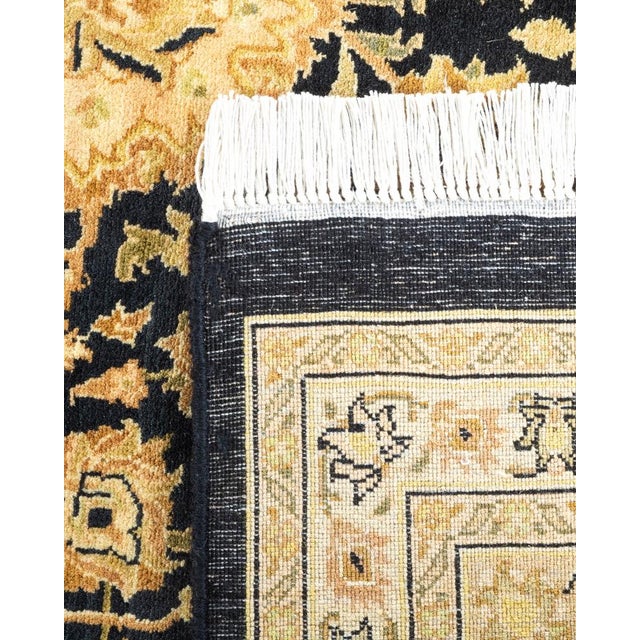 2000 - 2009 Mogul, One-of-a-Kind Hand-Knotted Area Rug in Black, 7' 10" x 10' 7" For Sale - Image 5 of 8