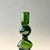 Arts & Crafts Hand Blown Emerald Green Stacked Glass Candlestick For Sale - Image 3 of 6