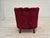 Danish Armchair in Cherry-Red Furniture Velour, 1960s For Sale - Image 11 of 18