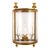 Vintage Glass and Brass Three Light Wall Sconce For Sale