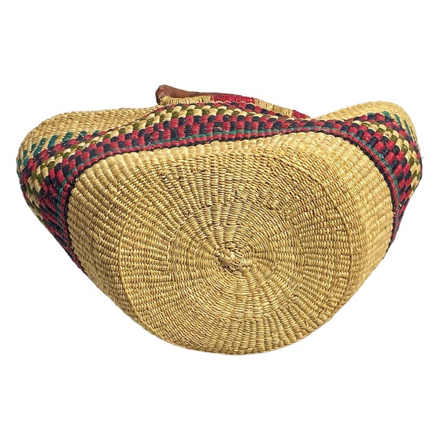 2020s African Ghanian Bolga Basket 18" H by 20" W For Sale - Image 5 of 5