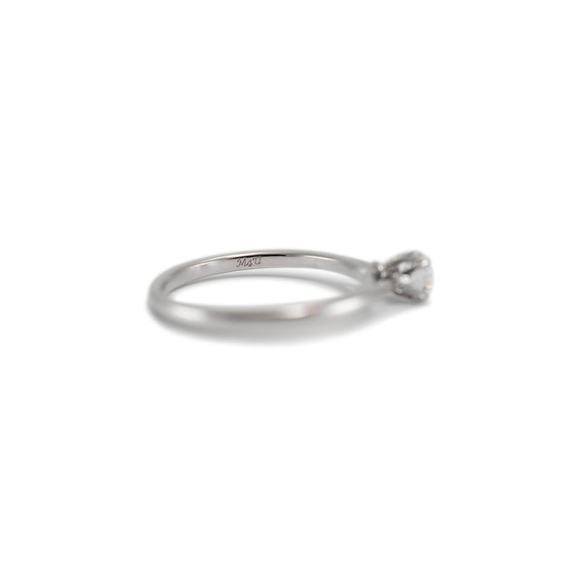 Ladies 10k White Gold Lab Grown Diamond Cathedral Engagement Ring, Size 7 For Sale In Houston - Image 6 of 7