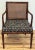 Chinoiserie Vintage Faux Bamboo Cane Back Upholstered Seat Arm Chair For Sale - Image 3 of 9