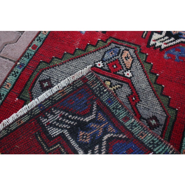 1960s Turkish Vintage Hand Knotted Rug For Sale - Image 12 of 13
