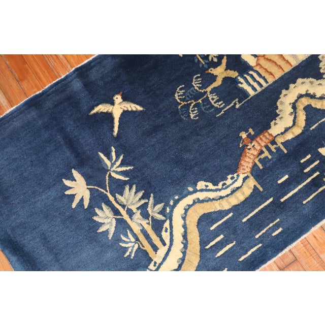 Antique Chinese Pictorial Small Runner - 2'9" x 6' For Sale - Image 11 of 18