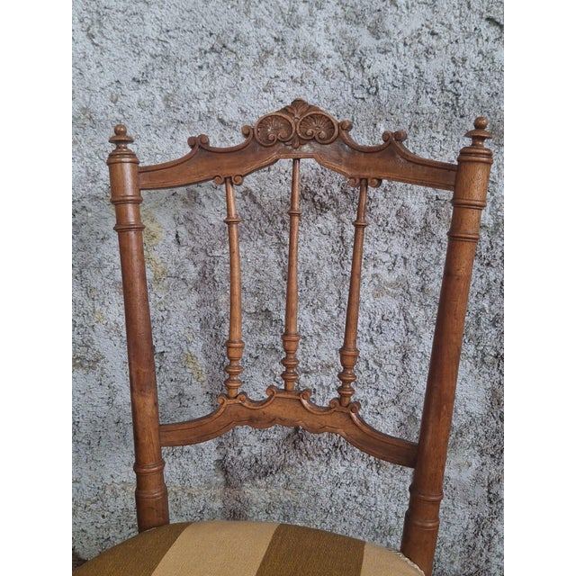 Antique Carved Louis XVI Flying Chairs, 1890s, Set of 2 For Sale - Image 9 of 10