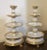 Antique Early 19th Century French Empire Porcelain Four Tier Cake Stand in White & Gold - A Pair For Sale - Image 9 of 13